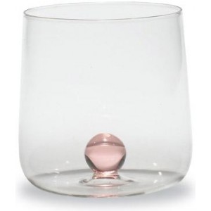 Прозрачный стакан Bilia розовый мрамор