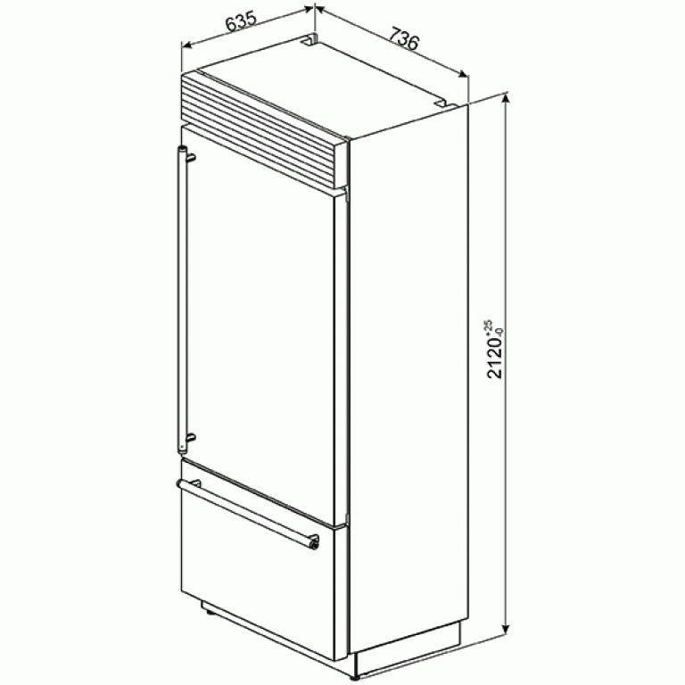 Отдельностоящий холодильник RF376RSIX