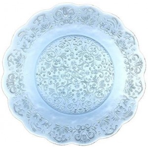 Тарелка Barocco Glass Plate аквамарин