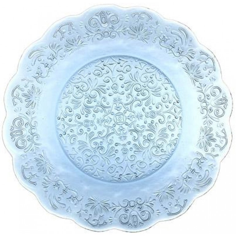 Тарелка Barocco Glass Plate аквамарин