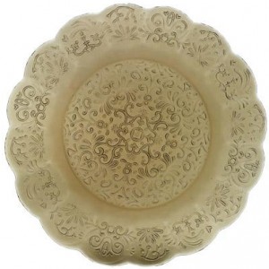 Тарелка Barocco Glass Plate серый