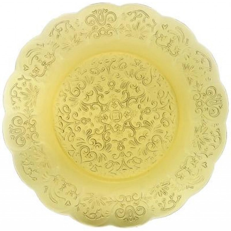 Тарелка Barocco Glass Plate янтарный