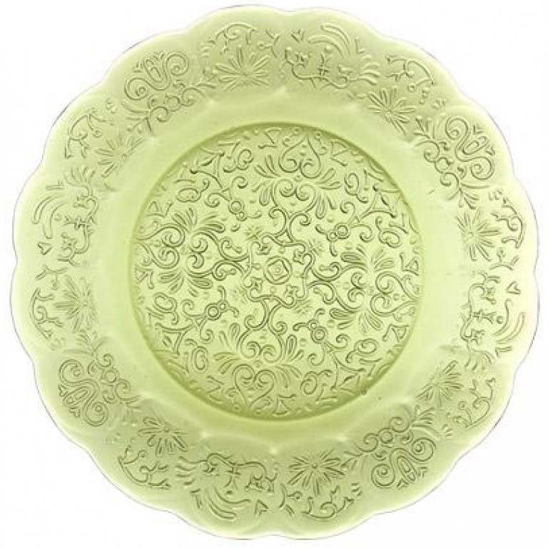 Тарелка Barocco Glass Plate зеленое яблоко