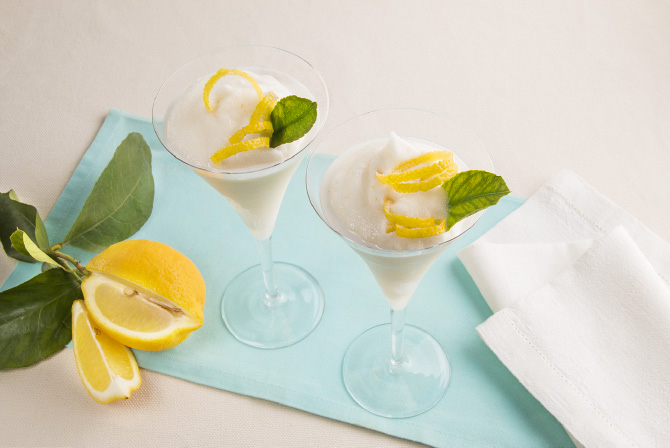 Lemon sorbet Lemon sorbet