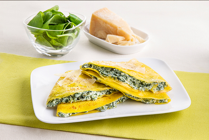 Ricotta and spinach pancakes Ricotta and spinach pancakes