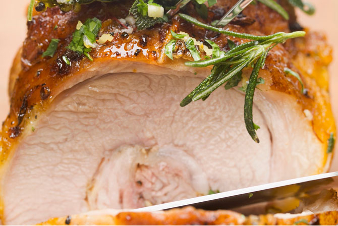 Roast veal with mushrooms and potatoes Roast veal with mushrooms and potatoes